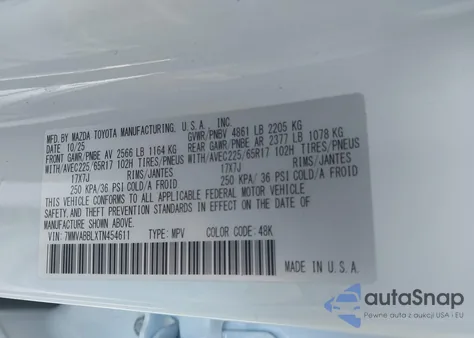 2026 Mazda Cx-50 2.5 S Preferred из США, поврежденный, VIN 7MMVABBLXTN454611